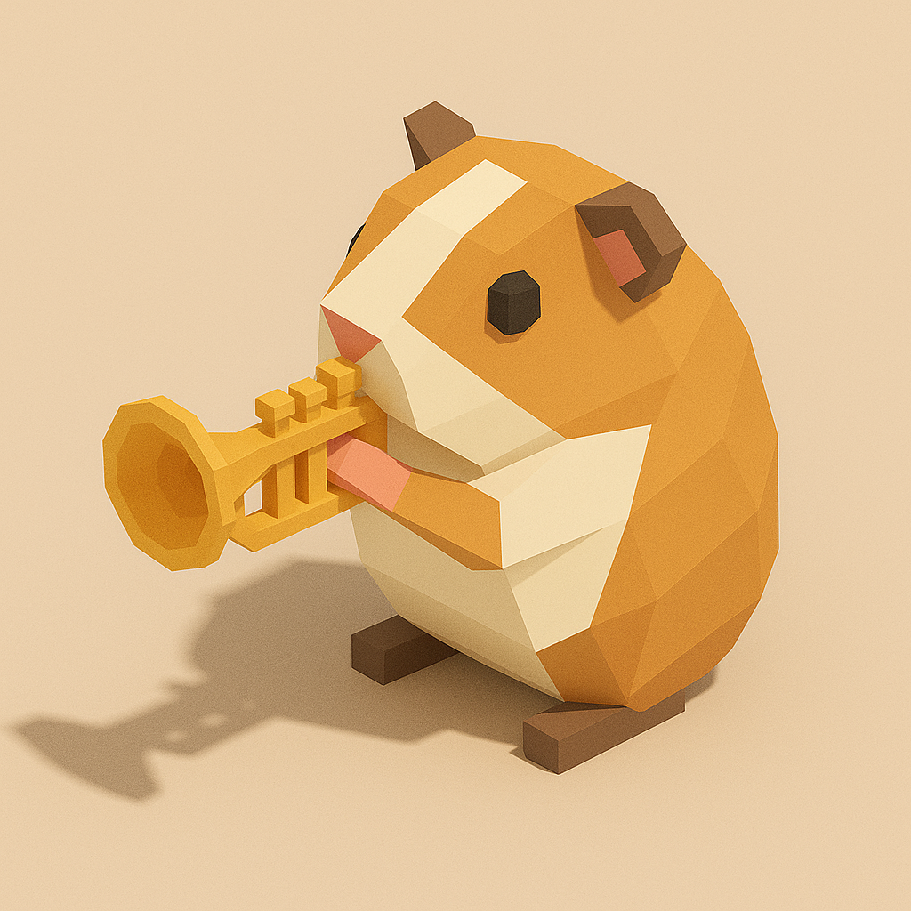 Guinea Pig Playing Trumpet
